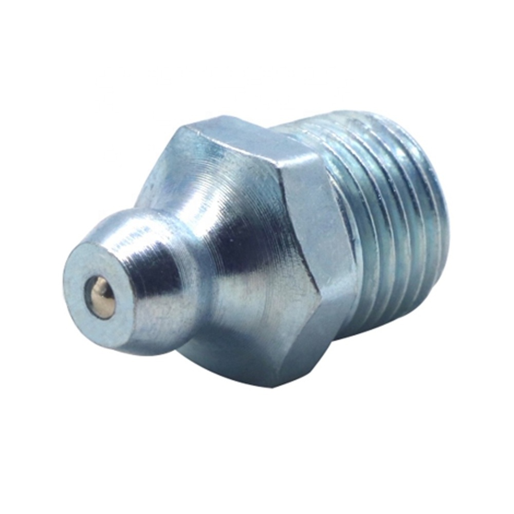 ZM Hydraulic SAE grease fitting 1 8 27 npt zinc plated grease nipple 1/8 NPT straight lubricating nipple