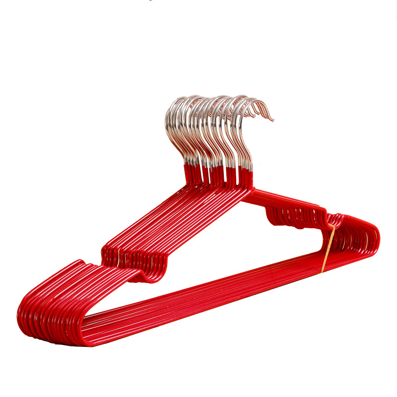 YC Wholesale Bulk Wire Colorful Pvc Coated Metal Clothes Hanger