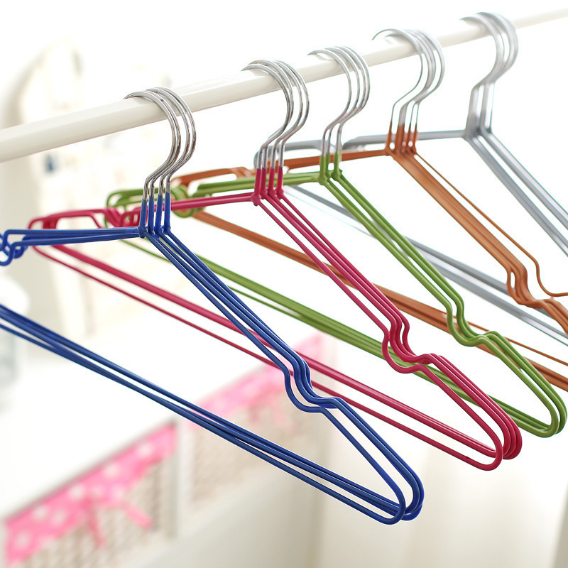 YC Wholesale Bulk Wire Colorful Pvc Coated Metal Clothes Hanger