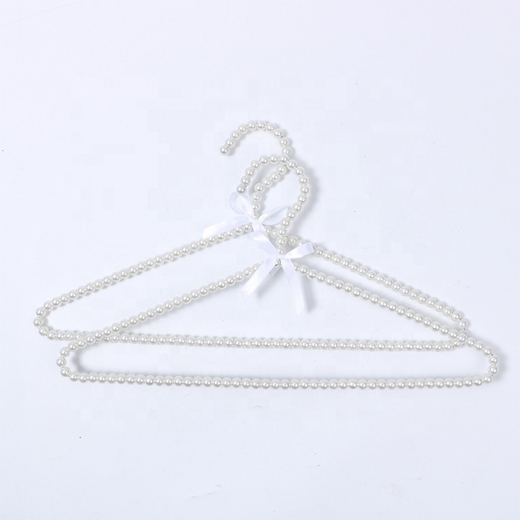 Fashion Store Suit / Shirt / Skirt / Jacket Round Metal Pearl Hanger with Pearl