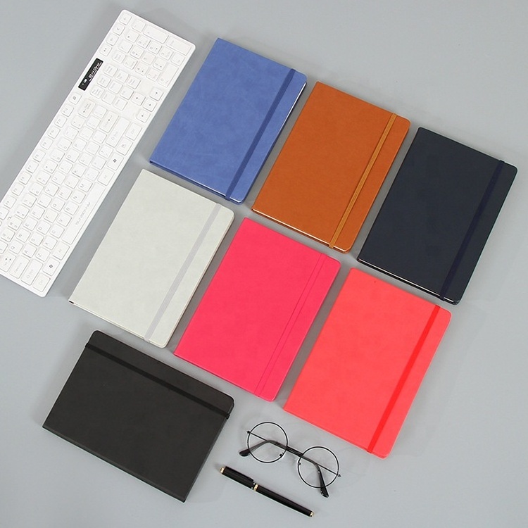 moleskine waterproof 500 sheets white wholesale printed elastic band made in china planner custom notebook with logo printing