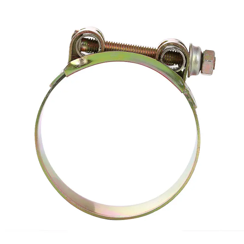 304 Stainless Steel Single Bolt Double Band Heavy Duty Hose Solid Robust Pipe Clamp Types Of Hose Clamps