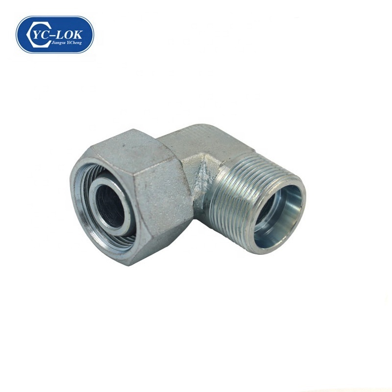 Hydraulic hose adapter 1E9 90 Degree Elbow Metric  Male O-Ring Quick release coupling  with Parker Standard