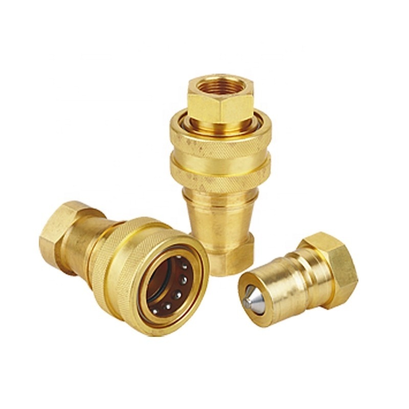 Brass quick connect suction hose coupling with Parker standard