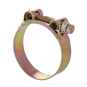 304 Stainless Steel Single Bolt Double Band Heavy Duty Hose Solid Robust Pipe Clamp Types Of Hose Clamps