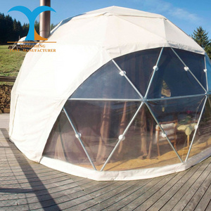 Prefab Transparent Hotel Domes Glamping Geodesic Dome House Tent For Sale With Bathroom Cabin