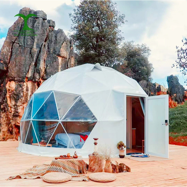 China Customized Diameter Transparent White Pvc Geodesic Dome Tent For Party Events