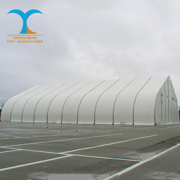 40x40 aluminum alloy structure transparent aircraft hangar curved tfs peach heart-shaped warehouse storage marquee tent