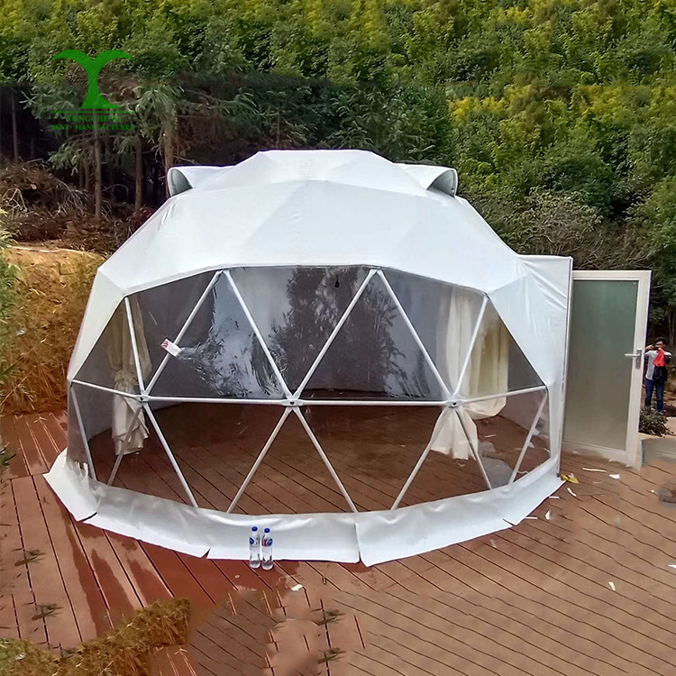 China Customized Diameter Transparent White Pvc Geodesic Dome Tent For Party Events