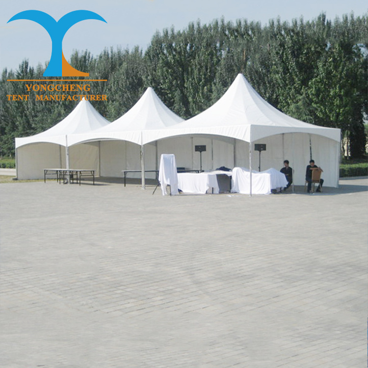 Yongcheng 6mX6m white Pagoda Tent for flea market stalls or trade show events