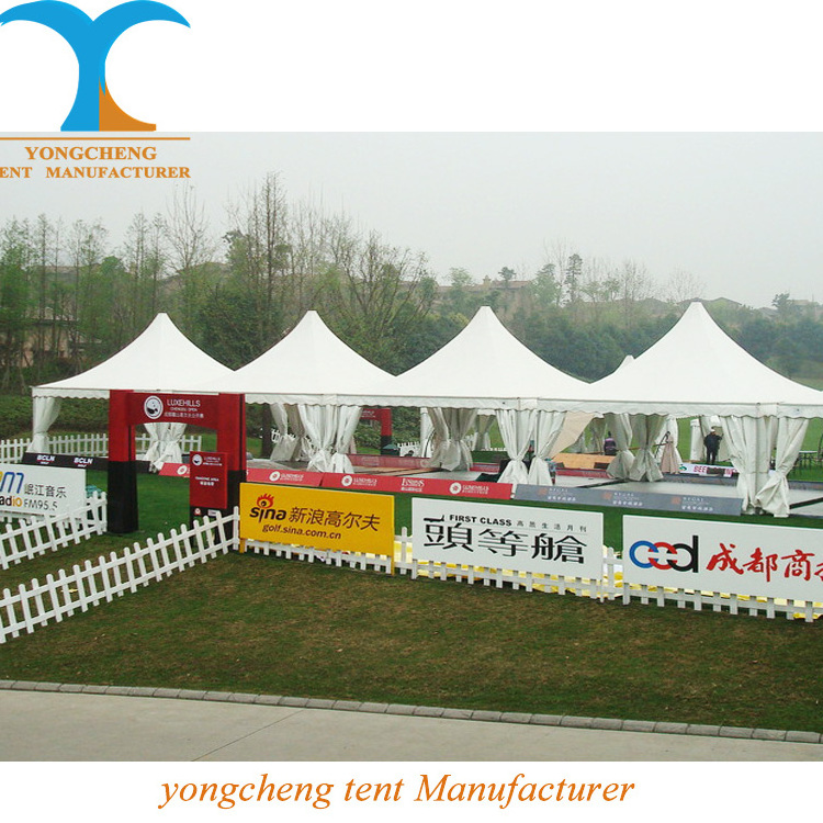 Yongcheng 6mX6m white Pagoda Tent for flea market stalls or trade show events