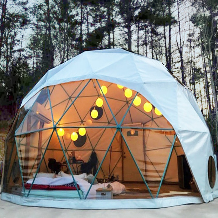 6m Diameter picnic pop up gazebo Hotel Dome House Glamping Geodesic Dome Tent With PVC Roof Cover geodesic domes for sale