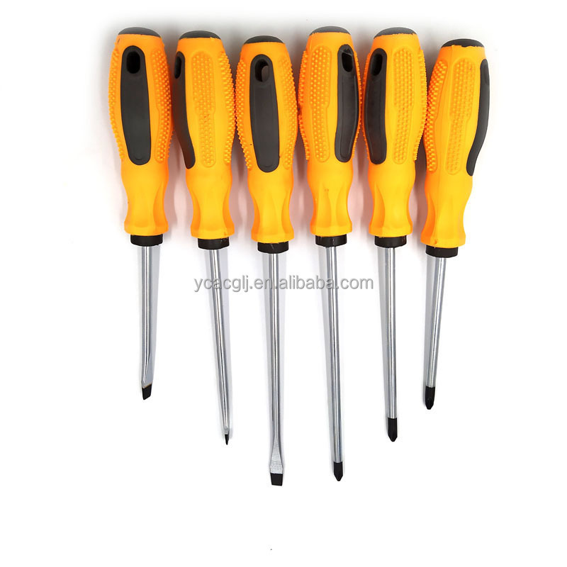 6pcs Plastic Slide Card phillips and flat drywall set screwdriver screw driver