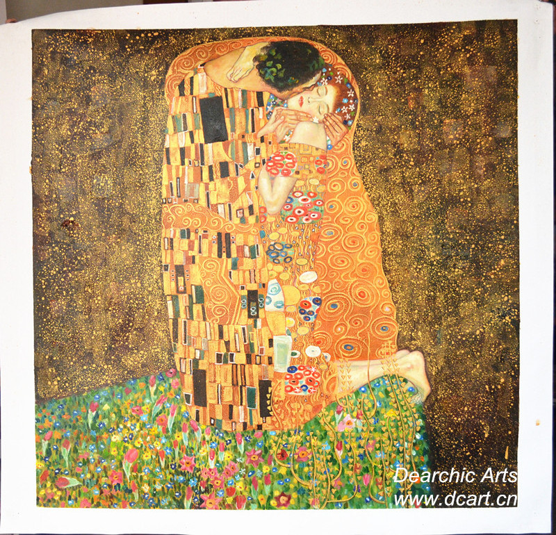 Custom Made Handmade Antique Museum Quality Gustav Klimt Famous Portrait Oil Painting Reproduction for Wall Art Decor