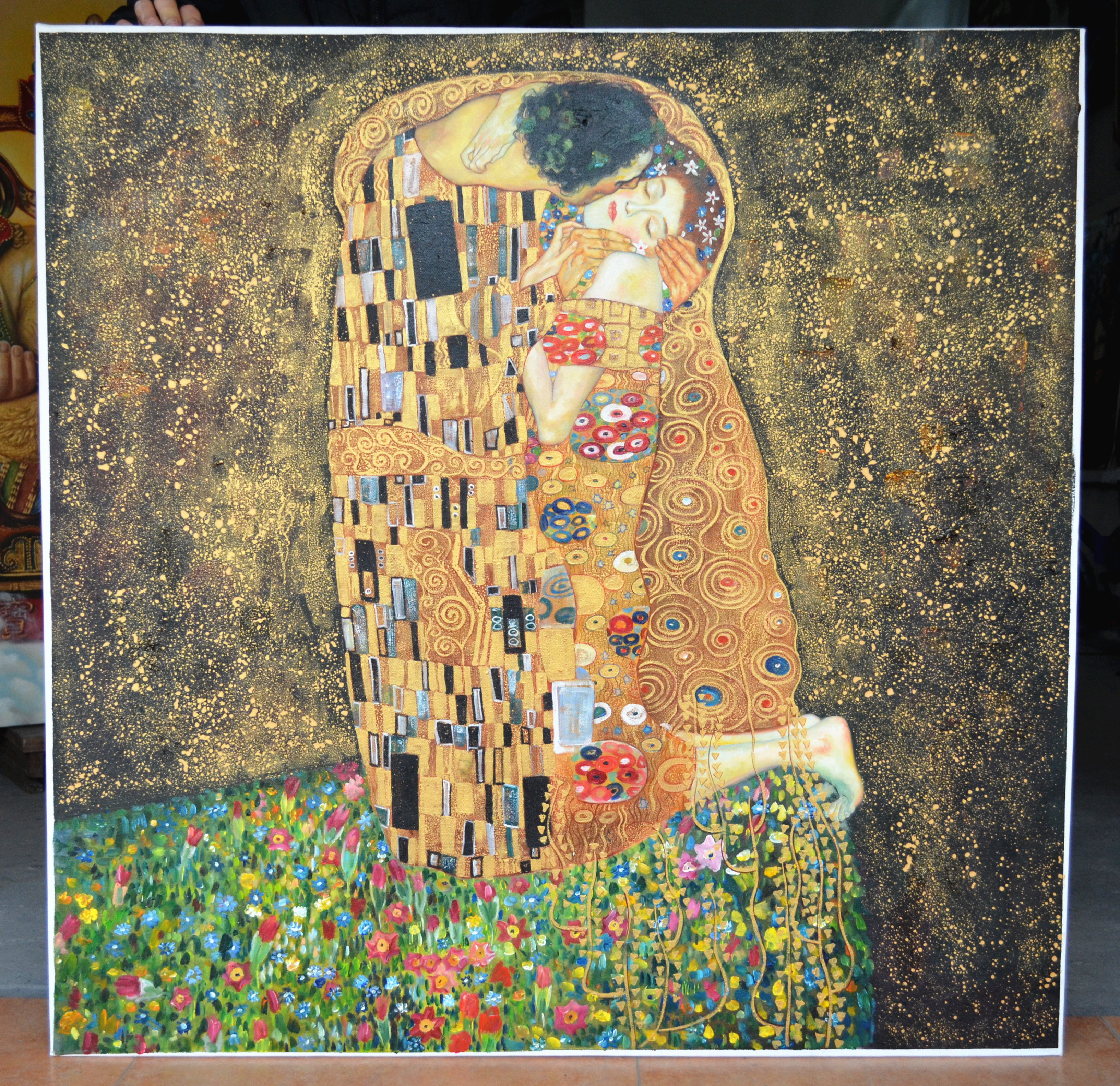 Custom Made Handmade Antique Museum Quality Gustav Klimt Famous Portrait Oil Painting Reproduction for Wall Art Decor