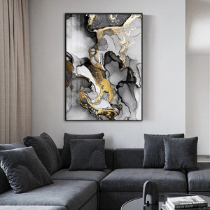 Abstract Modern Canvas Poster Golden Black Wall Art Painting Nordic Posters and Prints Pictures for Living Room Home Hotel Decor