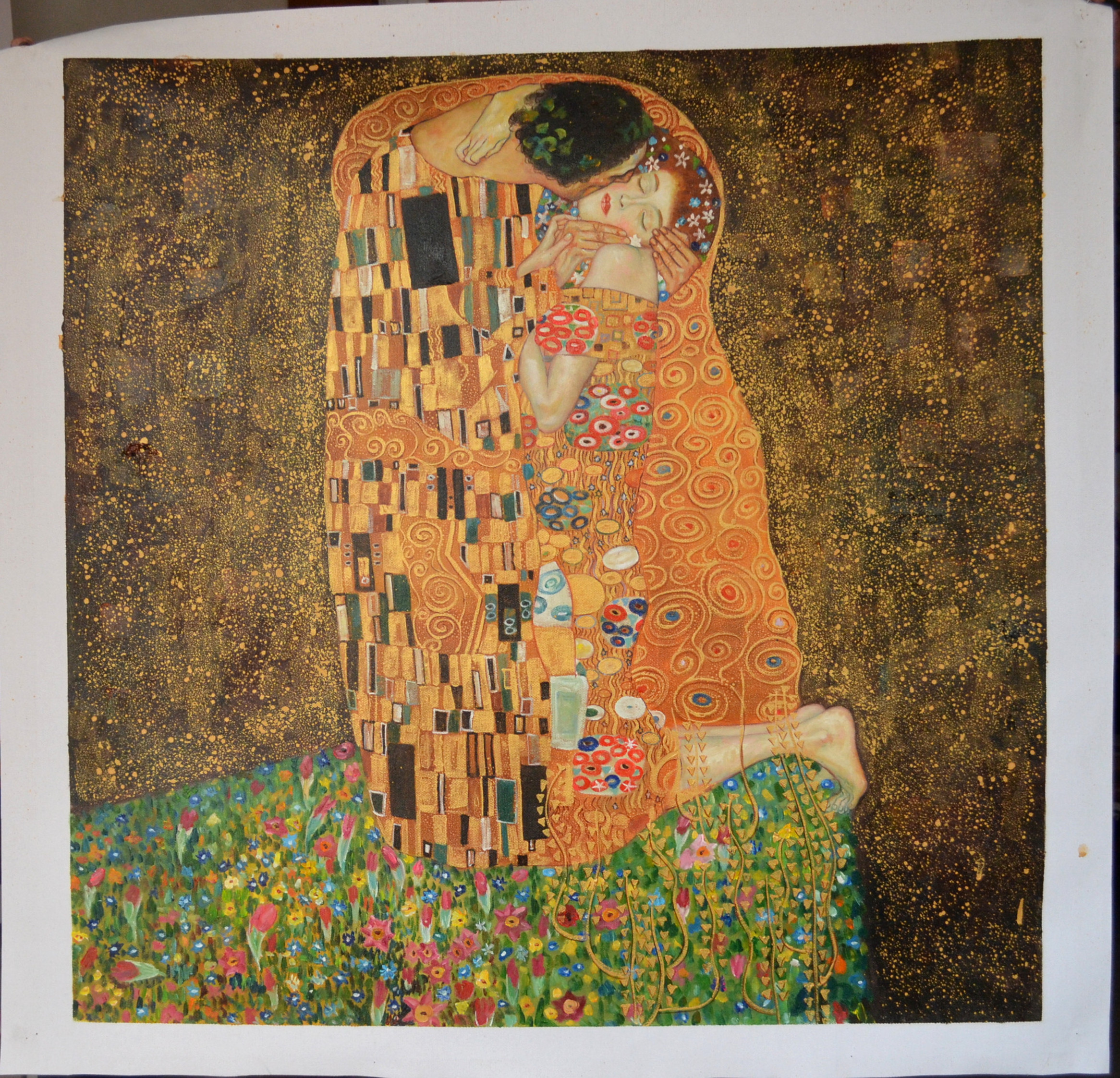 Custom Made Handmade Antique Museum Quality Gustav Klimt Famous Portrait Oil Painting Reproduction for Wall Art Decor