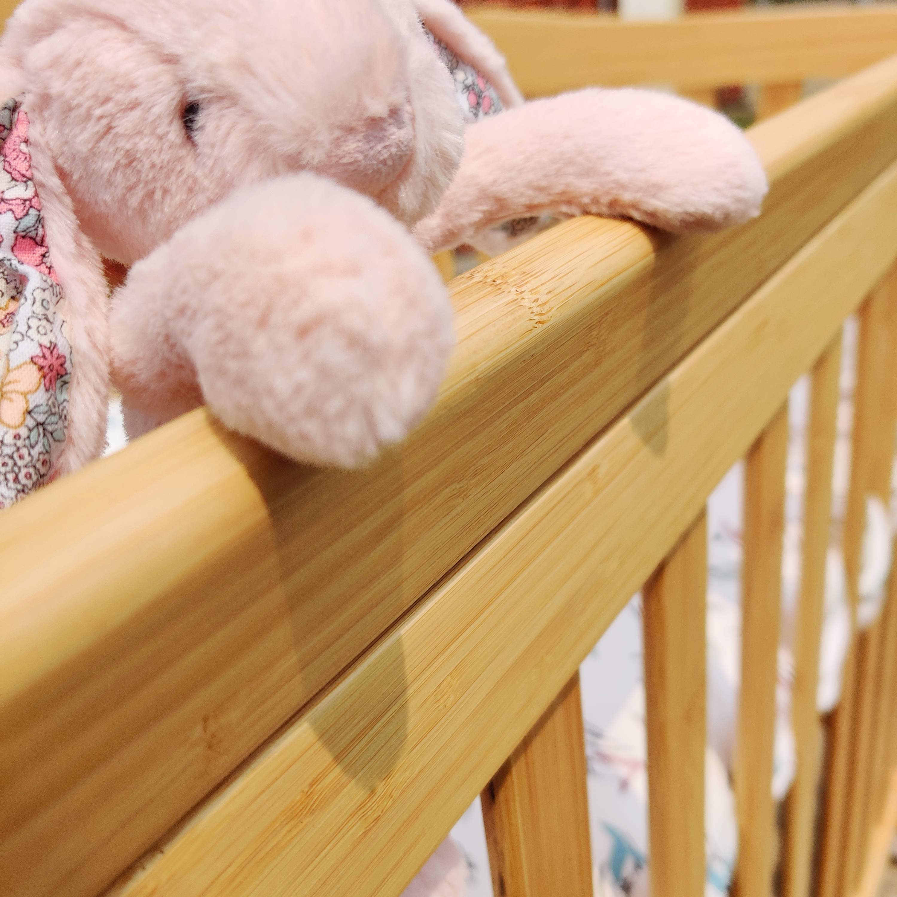 YCZM Bedroom Furniture Children Bed Safe Stable Wooden Baby Toddler Bed With Safety Guardrails