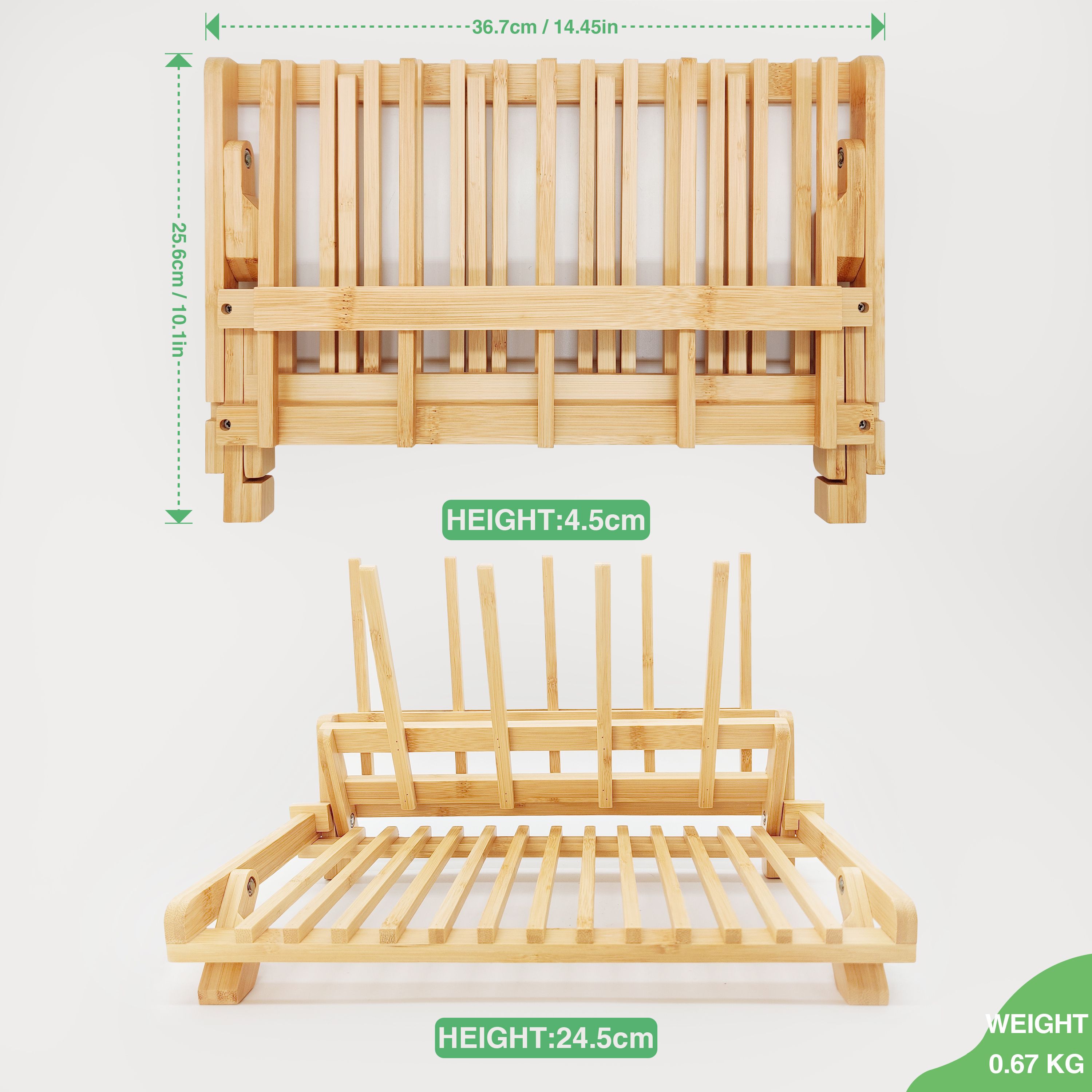 YCZM Storage Appliance Wholesale Bamboo Wooden Cup Holder Baby Bottle Drying Rack Foldable Bamboo Bottle Draining Rack