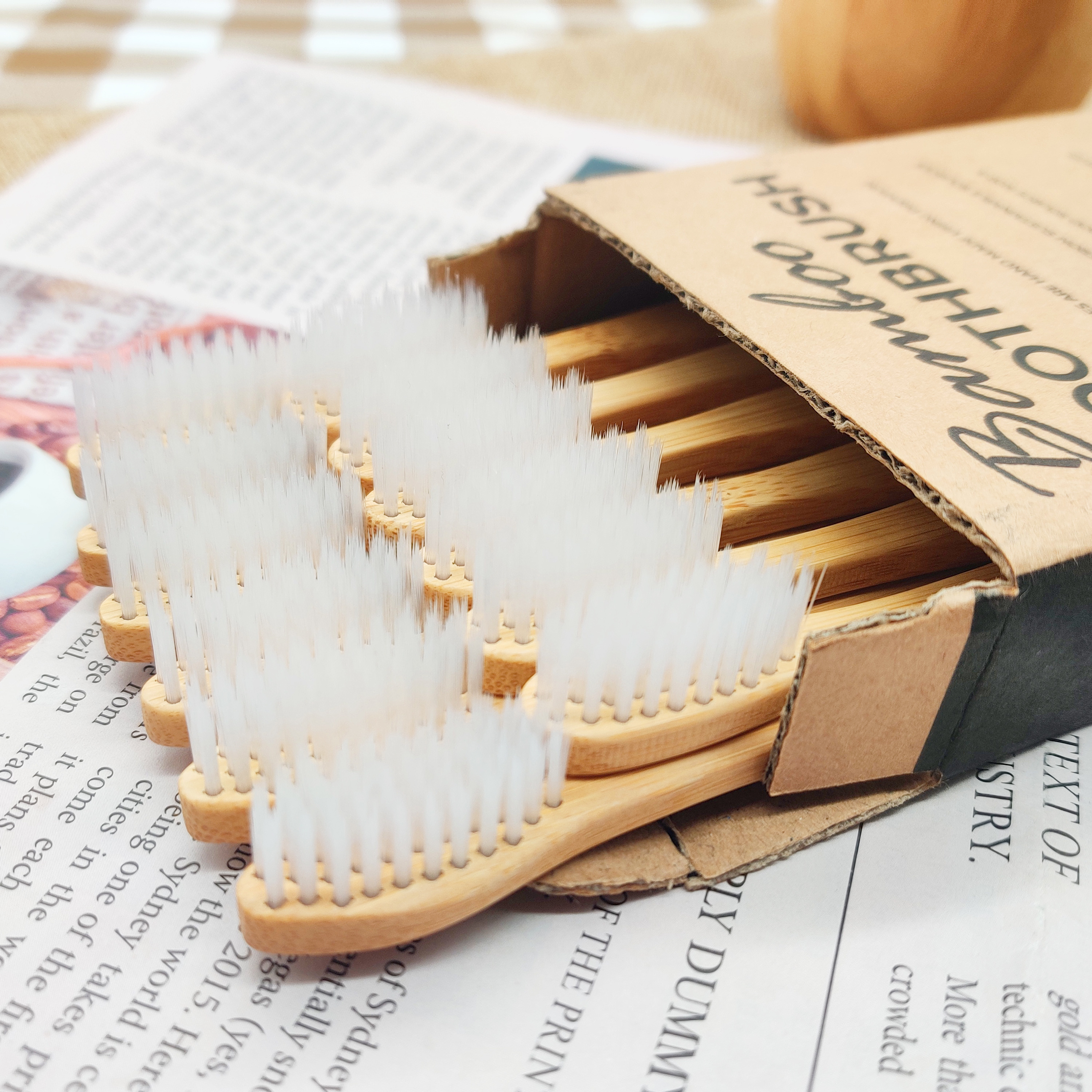 Eco Friendly Biodegradable Disposable Customized Packing and Logo OEM Soft Charcoal Bristle Hotel Bamboo Toothbrush