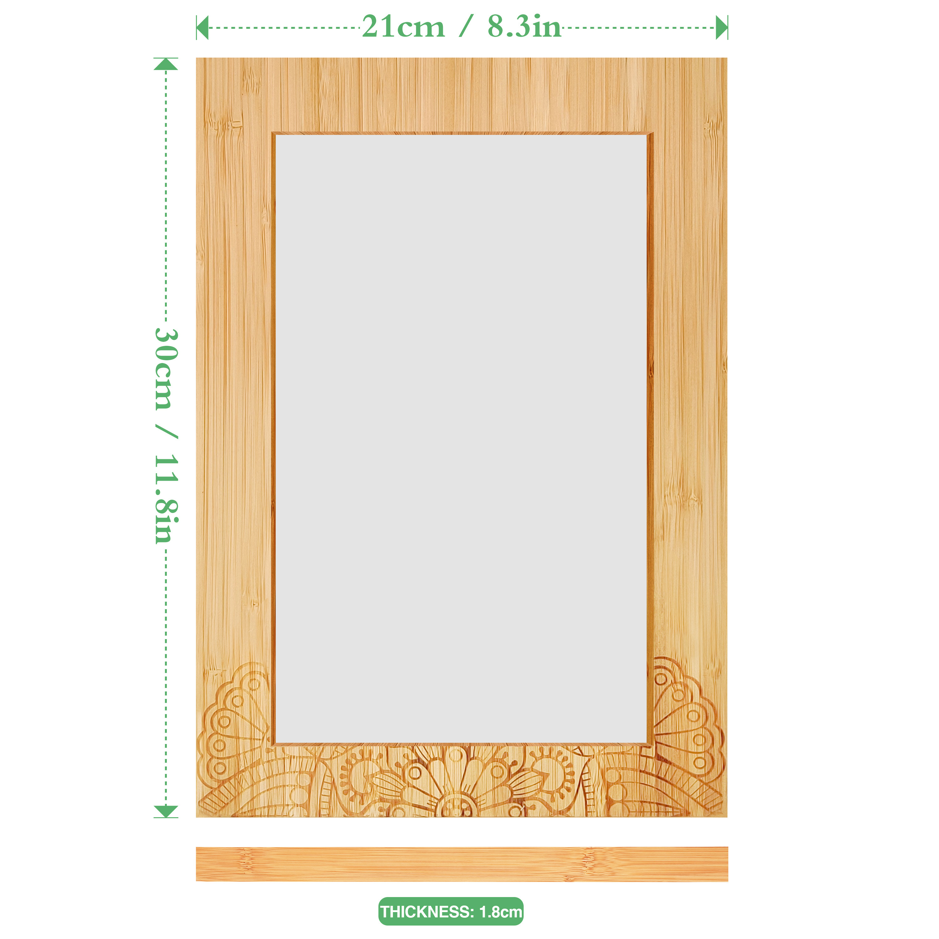 YCZM customized home decor framed picture for background wall bedroom tabletop wall bamboo wooden Photo frame