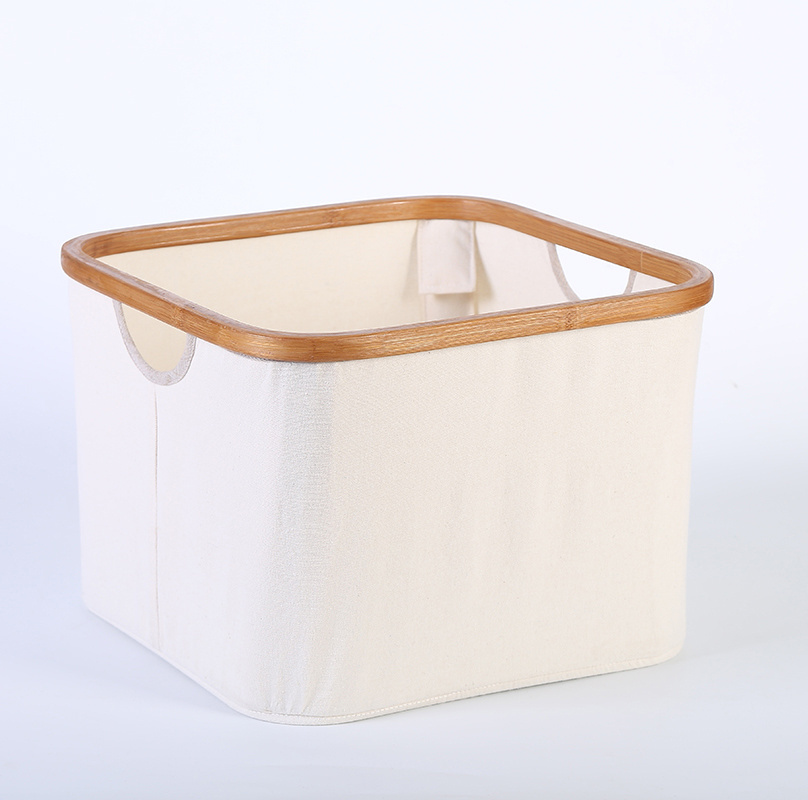 Foldable Laundry Clothing Storage Bags and Bins Dirty Clothes Household Laundry Hamper Bamboo Collapsible Basket