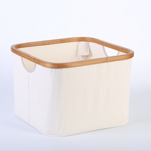 Foldable Laundry Clothing Storage Bags and Bins Dirty Clothes Household Laundry Hamper Bamboo Collapsible Basket