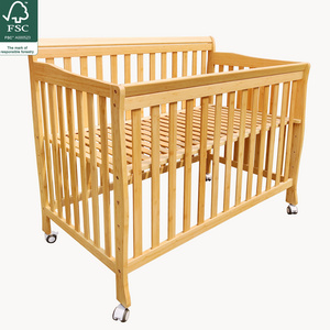 YCZM Baby Furniture Solid Wood Baby Crib Home Kids Cribs Wooden Infant Beds Classic Wooden Baby Bed Cot Crib