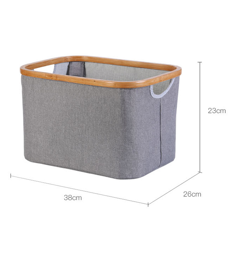 Foldable Laundry Clothing Storage Bags and Bins Dirty Clothes Household Laundry Hamper Bamboo Collapsible Basket