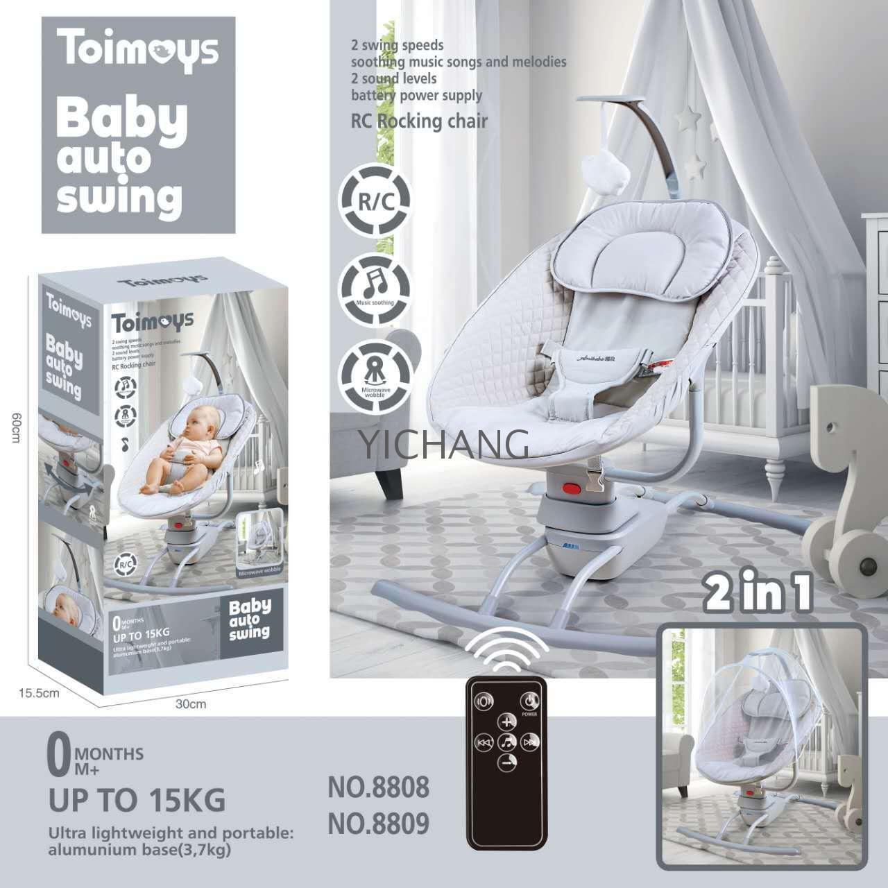 Factory Electrique portable Music Rocker Cradle Crib chair bouncer automatic electric baby swing with mosquito net baby chair