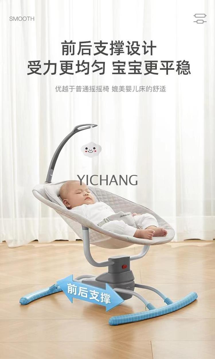 Factory Electrique portable Music Rocker Cradle Crib chair bouncer automatic electric baby swing with mosquito net baby chair