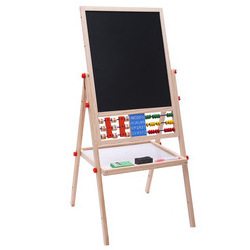 China Custom Made kids easel board wooden drawing board magnetic double side drawing board