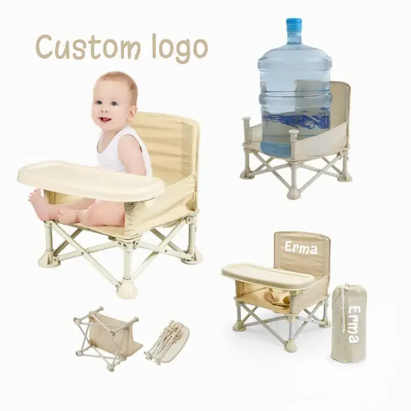 Factory Infant Chair Dining Outside High Chair Eating Camping Beach Lawn Travel Kids Tray Folding Seat Baby Rocker Chair