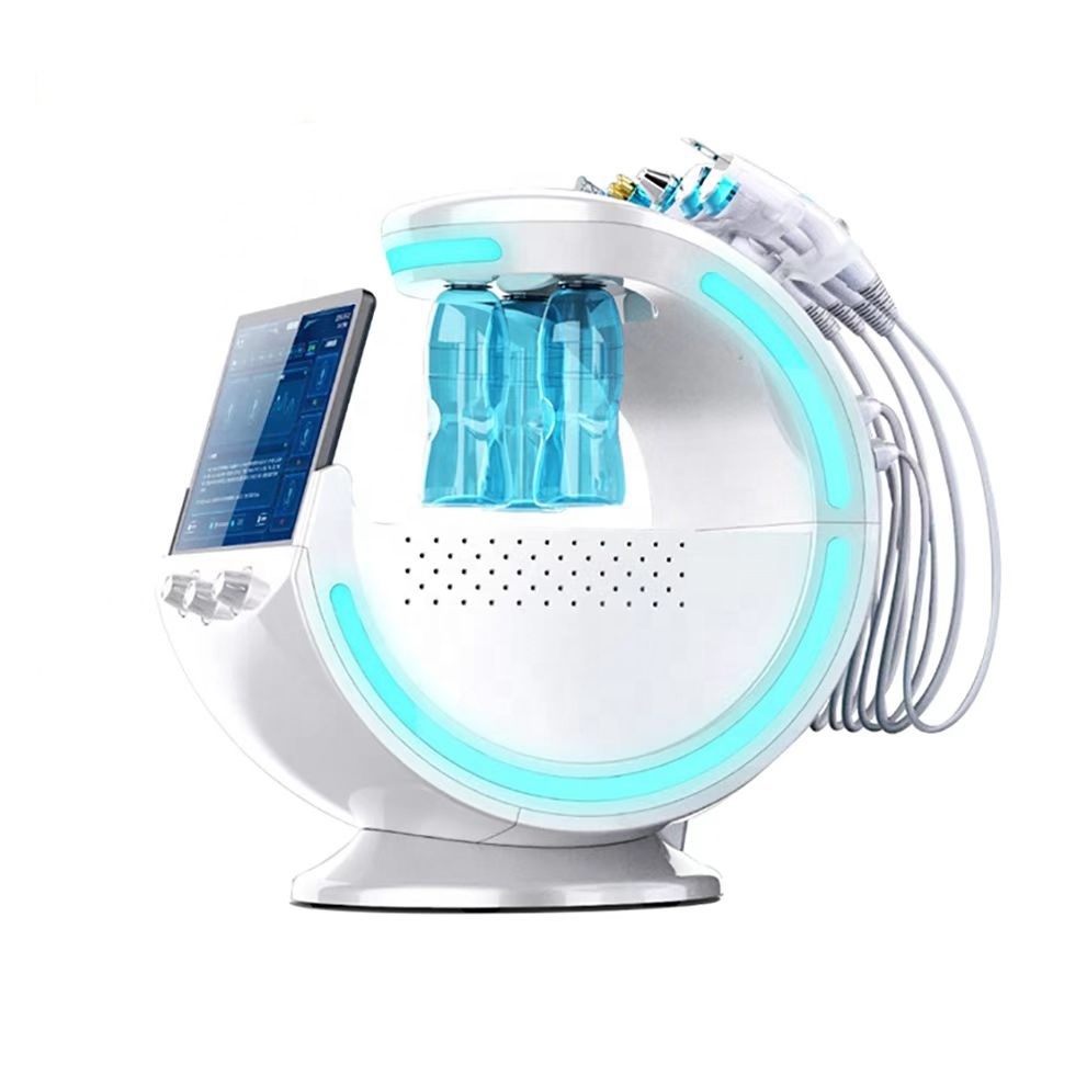 Hydra Master Hydro Dermabrasion Facial Machine 7 in 1 Galvanic price beauty machine micro  Jet Peel Machine Smart Ice Blue