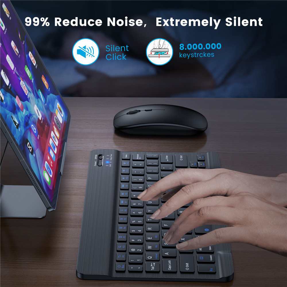 Factory direct wholesale Small Silent Wireless Keyboard for Computer/Desktop/PC/Laptop/Notebook/Smart TV Keyboard