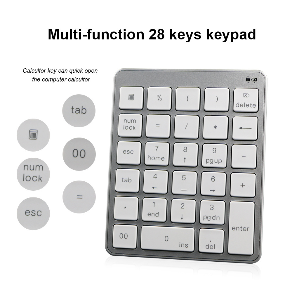 Keypad Wireless Mini  Number Waterproof Laptop Custom With Keyboard/Flexible Accounting Keys Numeric