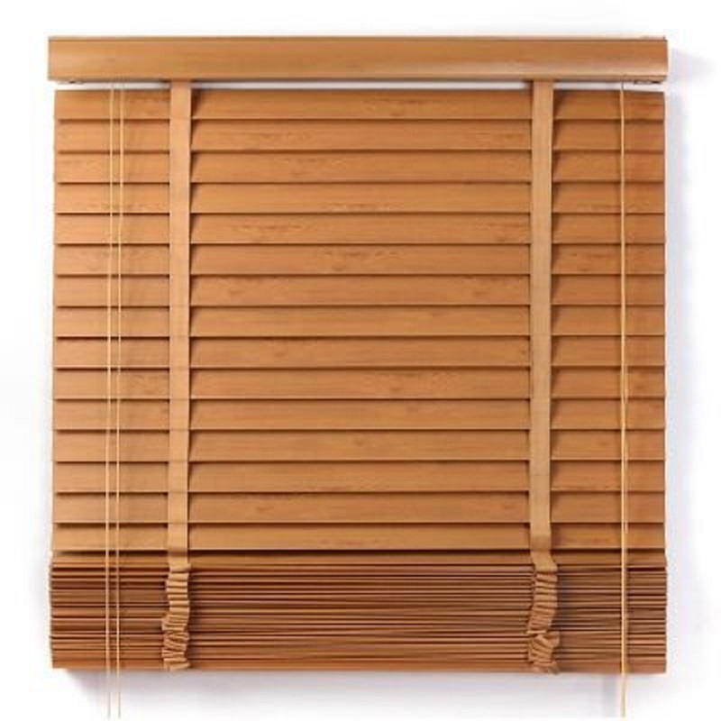 Easy Clean Customized Size 50mm Slat Fauxwood Shutter Window Wooden Venetian Blinds For Project Decoration