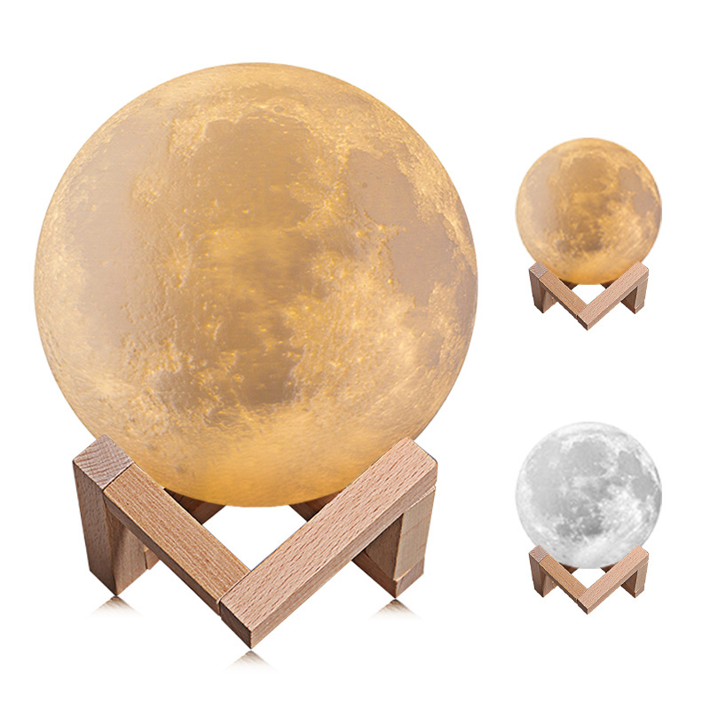 Customized Gift 16colors moon lamp with stand and wireless remote  Led Night Light with Stand for Baby Bedrooms