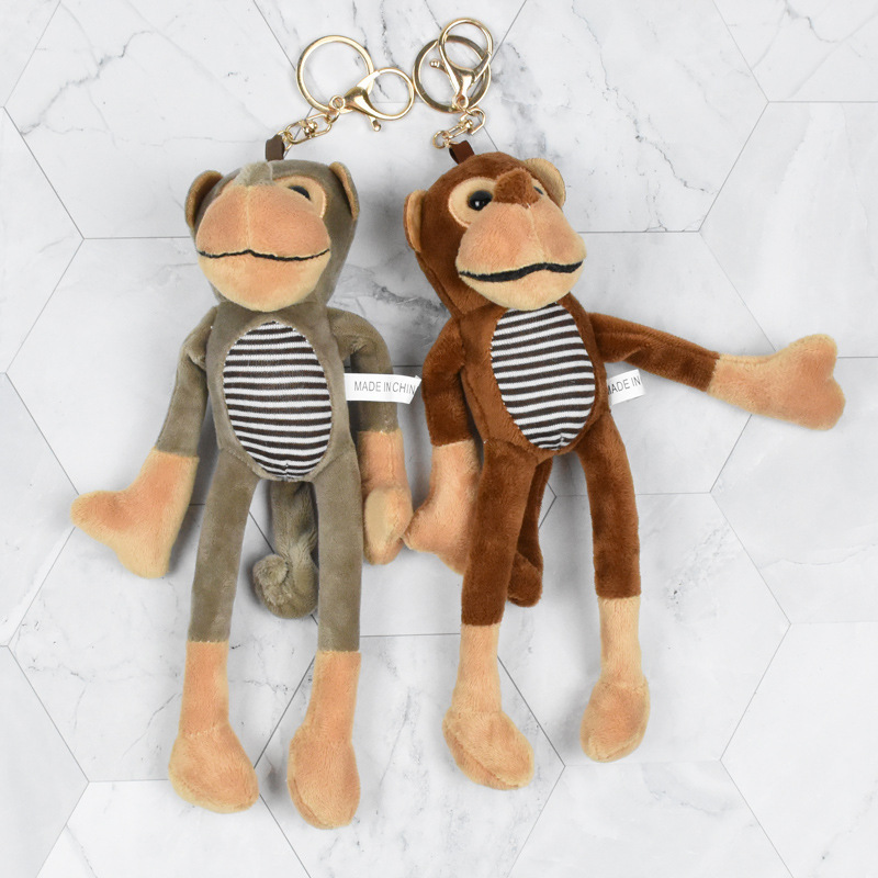 cartoon expression manual sewing monkey custom stuffed toy mini plush animal for keychain