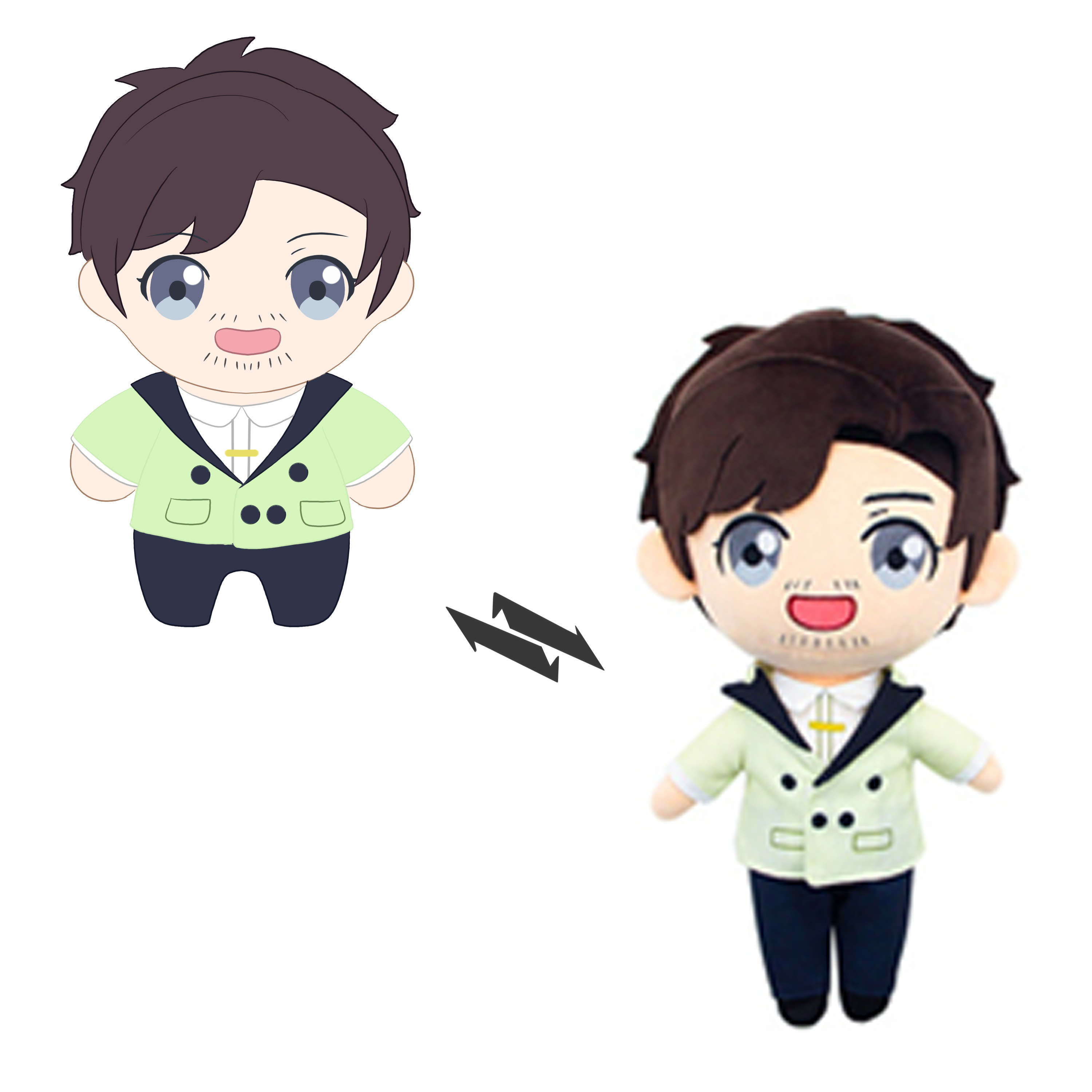 Charming Custom Designer Doll Customized Chibi Style Plushie Kpop Merch Cute Humanoid Plush Doll With Removable Cloth