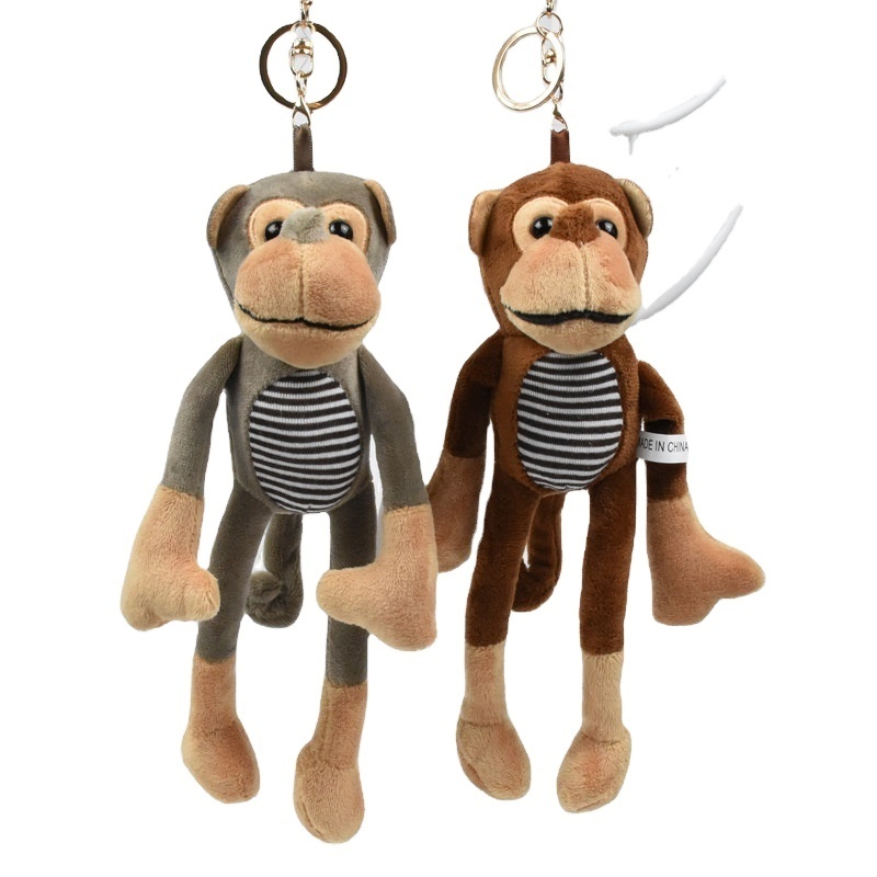 cartoon expression manual sewing monkey custom stuffed toy mini plush animal for keychain