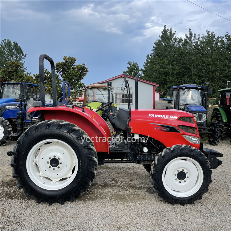 Yanmar Diesel Engine Used 14.9-30 Tire 4wd Wheel 70HP Garden Small Mini Tractor for Rice Agriculture