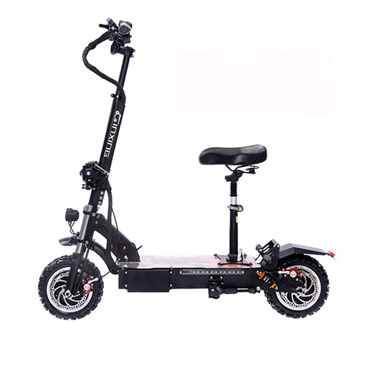 Long Range Fat Tire 11 Inch Off Road 60v 5600w Adult Electric Scooters With Seat