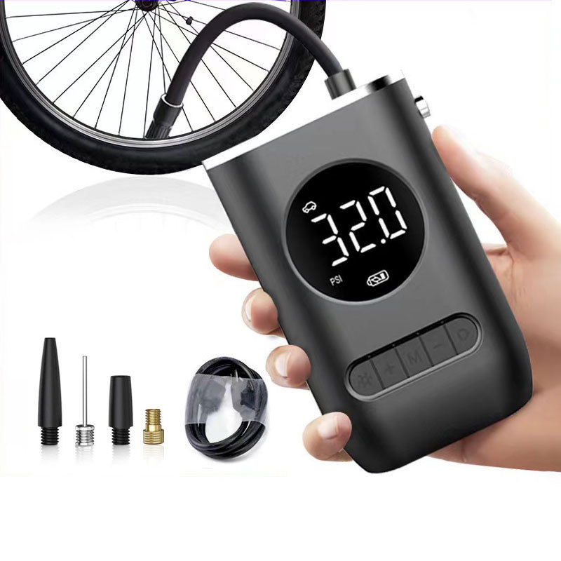 Handheld Tyre Sealer Inflator Small Portable Mini Silent Metal Electric Digital Tire Air Compressor Pump for Bike Car Motorcycle