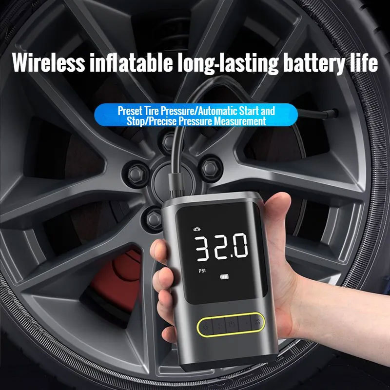 Portable Tire Inflator Multifunction Automatic Mini Car 120 Psi Air Compressor Digital Tyre Pum Gonfleur De Pneus Inflate Kit