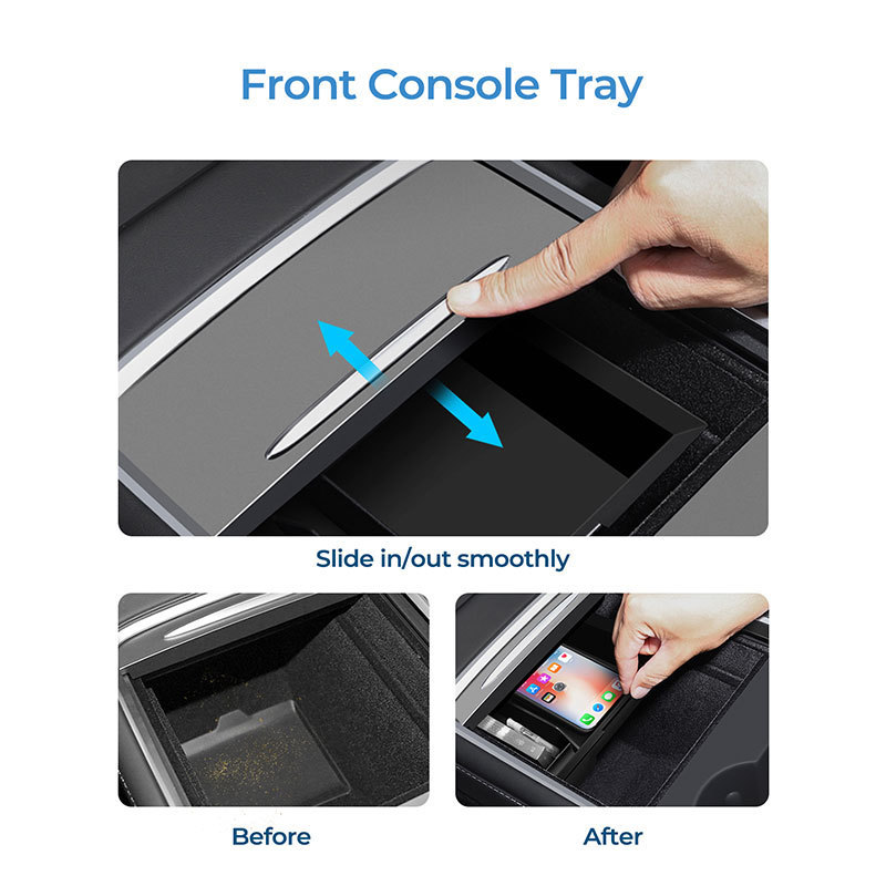 Model 3/y 21 - 23 Central Organizer Compatible Armrest Hidden Drawer Storage Box For Tesla Model y 3 Center Console 2022 2023