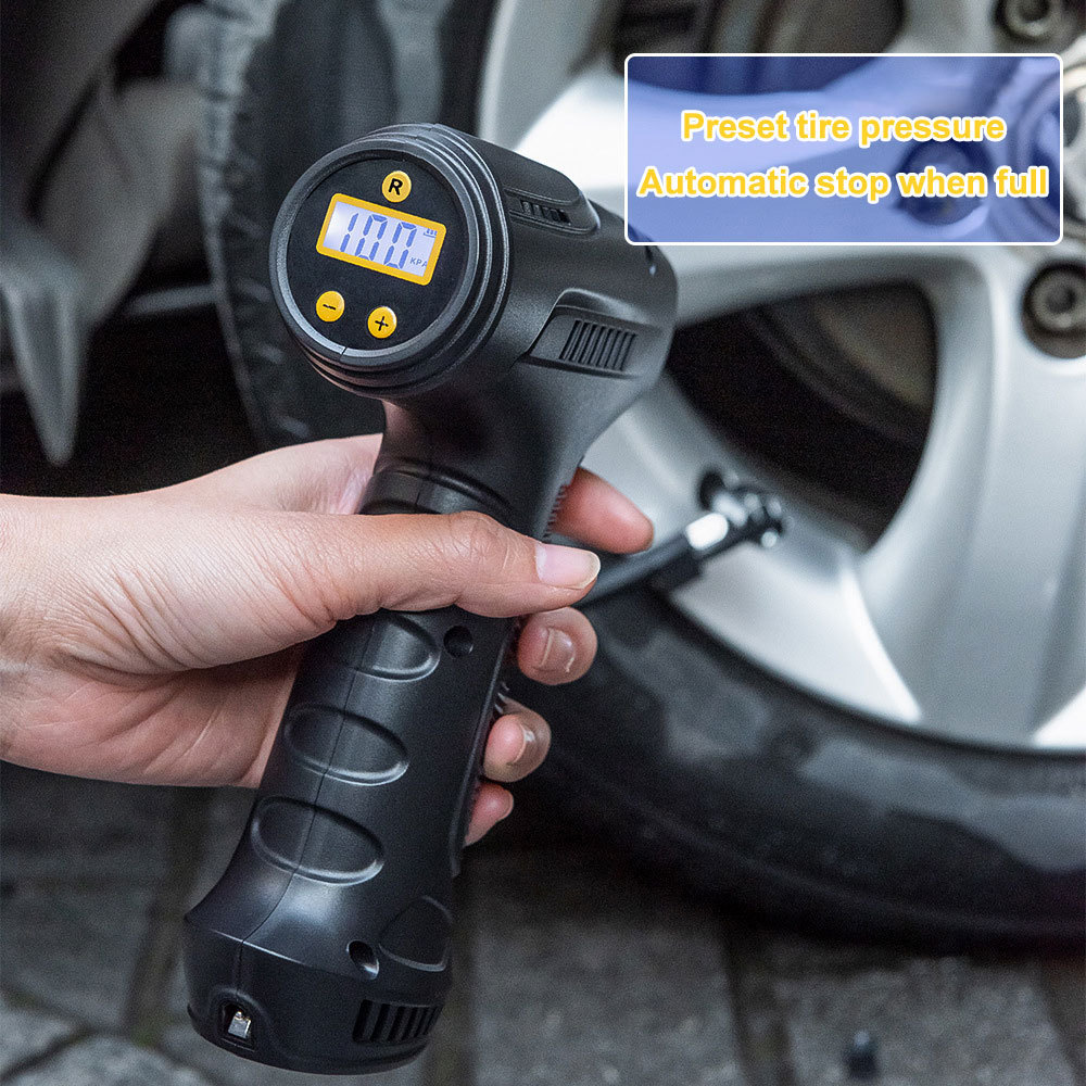 12V Portable Air Pump Cordless Handheld Digital Multifunctional DC Mini Inflate And Deflate Tyre Inflators For Car Tires Ball