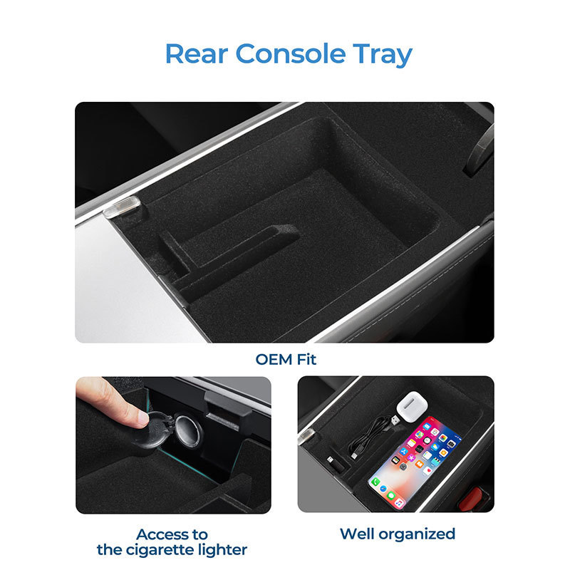 Model 3/y 21 - 23 Central Organizer Compatible Armrest Hidden Drawer Storage Box For Tesla Model y 3 Center Console 2022 2023