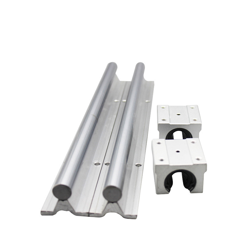 2PCS Linear Rail 0.78-47 Inch SBR Linear Guide Rail with 4PCS Bearing Block Slide Guide Rod for DIY CNC Routers Lathes Mills