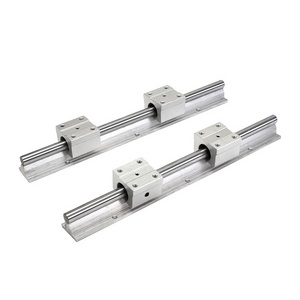 2PCS Linear Rail 0.78-47 Inch SBR Linear Guide Rail with 4PCS Bearing Block Slide Guide Rod for DIY CNC Routers Lathes Mills